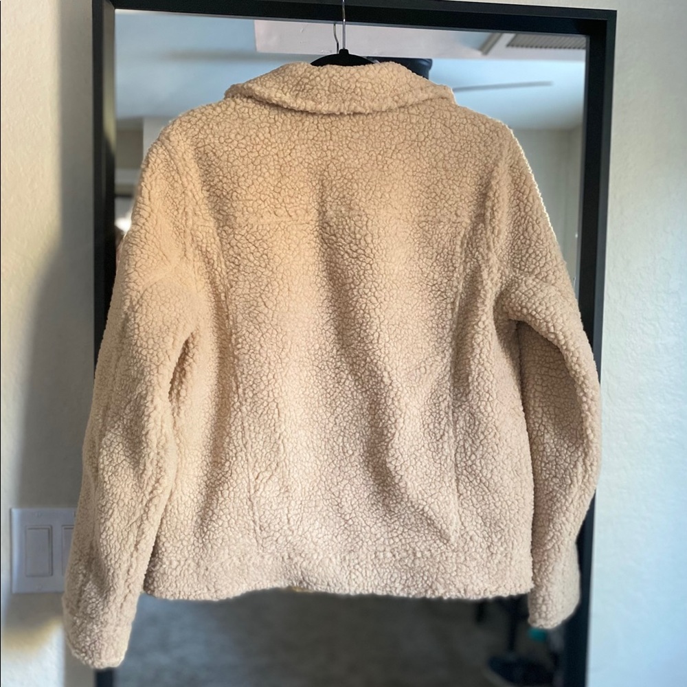 NWT 🧸 Hollister Camel Sherpa Teddy-style Jacket - Picture 2 of 6